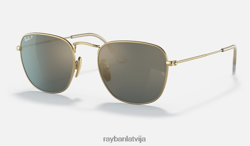 atklāts titāns pulēts zelts/zils F0L86X557 vīriešiem Ray-Ban saulesbrilles