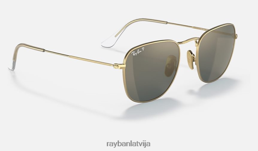 atklāts titāns pulēts zelts/zils F0L86X557 vīriešiem Ray-Ban saulesbrilles