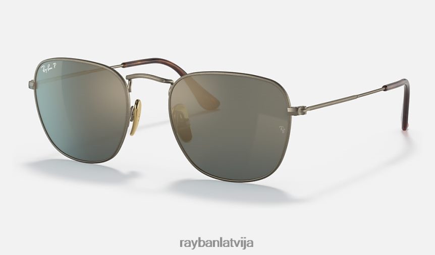 atklāts titāns pulēts zelts/zils F0L86X558 vīriešiem Ray-Ban saulesbrilles