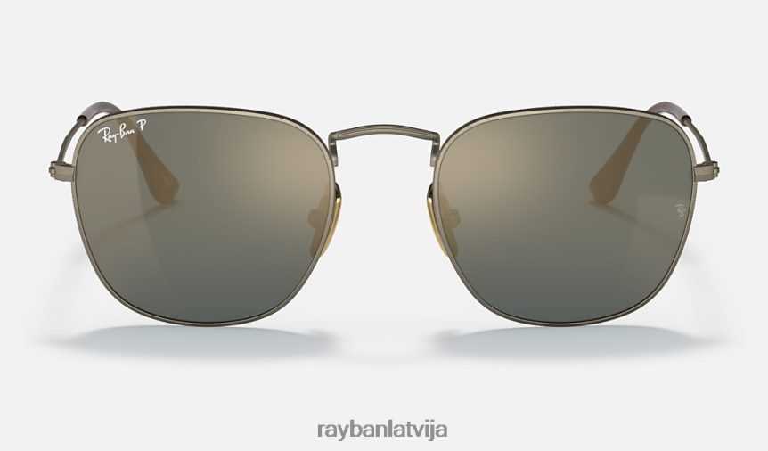 atklāts titāns pulēts zelts/zils F0L86X558 vīriešiem Ray-Ban saulesbrilles
