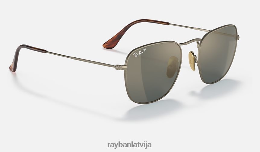 atklāts titāns pulēts zelts/zils F0L86X558 vīriešiem Ray-Ban saulesbrilles