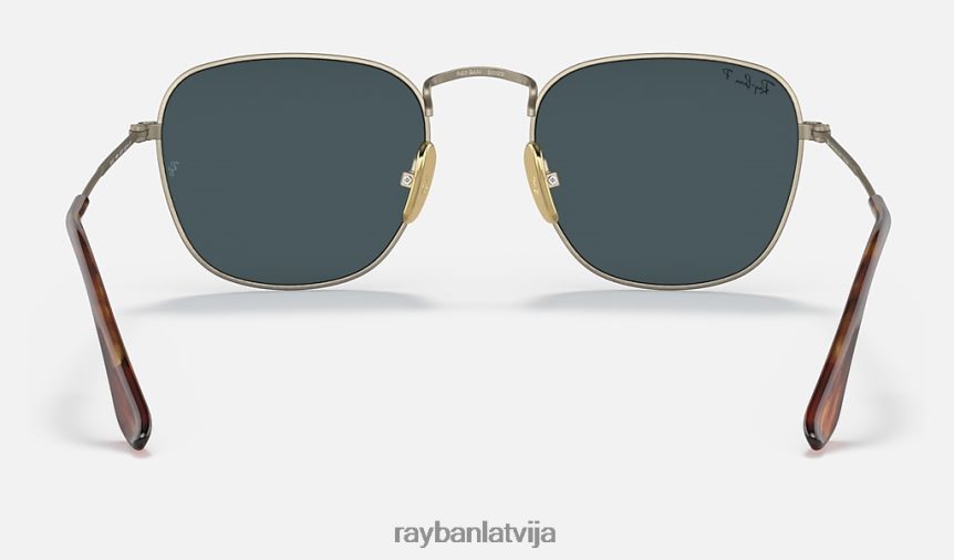 atklāts titāns pulēts zelts/zils F0L86X558 vīriešiem Ray-Ban saulesbrilles