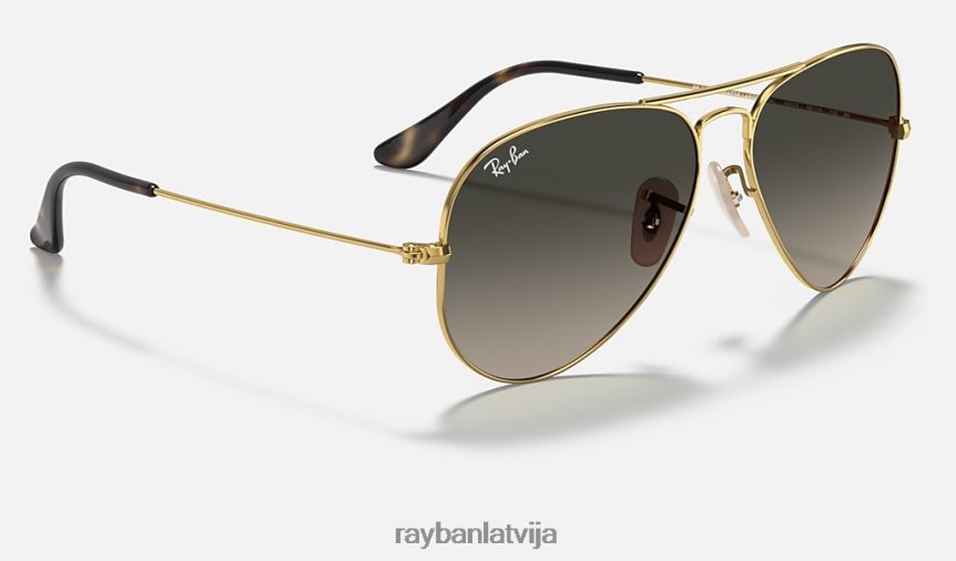 aviator havana kolekcija pulēts zelts/pelēks F0L86X900 vīriešiem Ray-Ban saulesbrilles