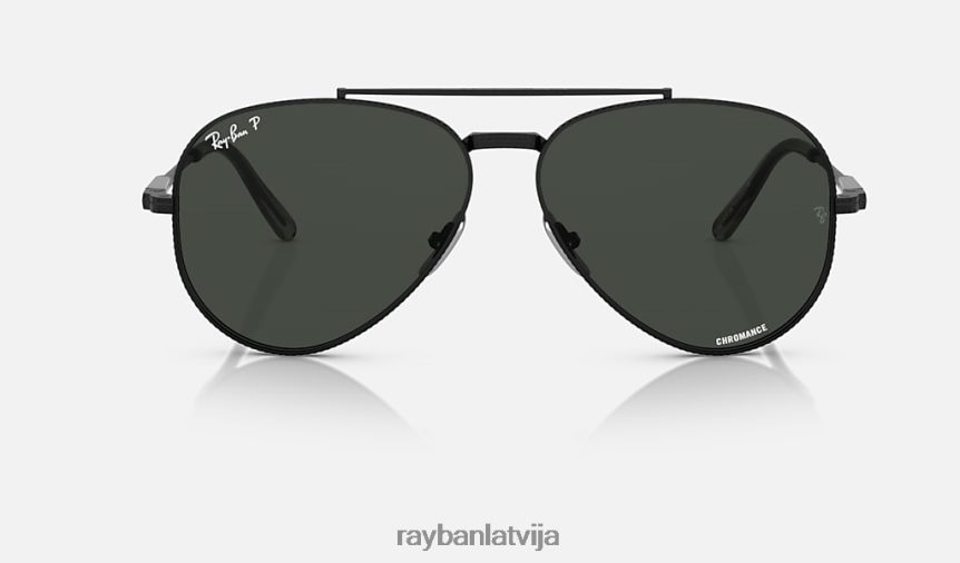 aviator ii titāns pulēta melna/tumši pelēka F0L86X1469 vīriešiem Ray-Ban saulesbrilles