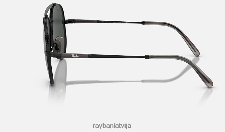 aviator ii titāns pulēta melna/tumši pelēka F0L86X1469 vīriešiem Ray-Ban saulesbrilles