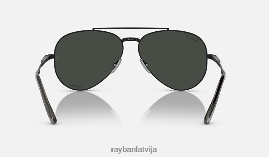 aviator ii titāns pulēta melna/tumši pelēka F0L86X1469 vīriešiem Ray-Ban saulesbrilles