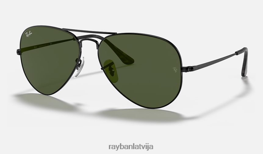 aviator metal ii pulēta melna/zaļa F0L86X700 vīriešiem Ray-Ban saulesbrilles