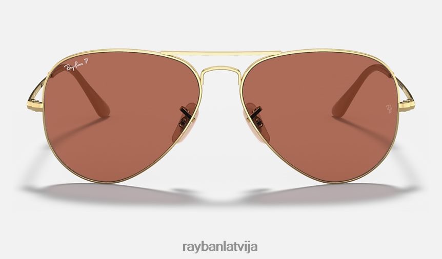aviator metal ii pulēta zelta/violeta F0L86X704 vīriešiem Ray-Ban saulesbrilles