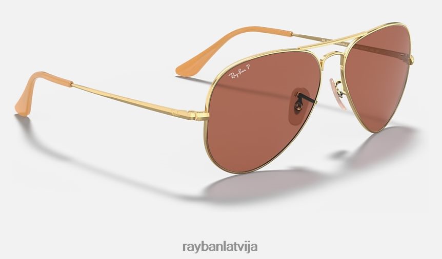 aviator metal ii pulēta zelta/violeta F0L86X704 vīriešiem Ray-Ban saulesbrilles