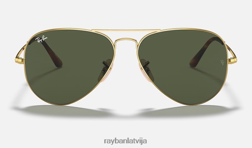 aviator metal ii pulēts zelts/zaļš F0L86X702 vīriešiem Ray-Ban saulesbrilles