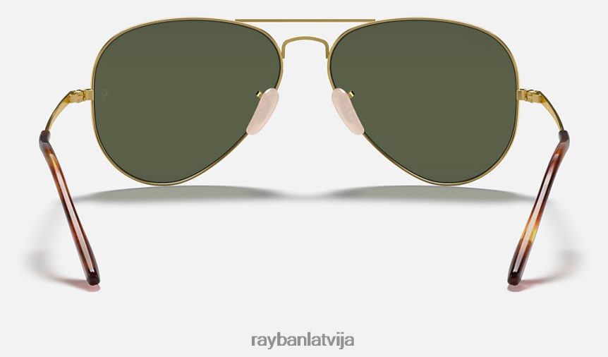 aviator metal ii pulēts zelts/zaļš F0L86X702 vīriešiem Ray-Ban saulesbrilles