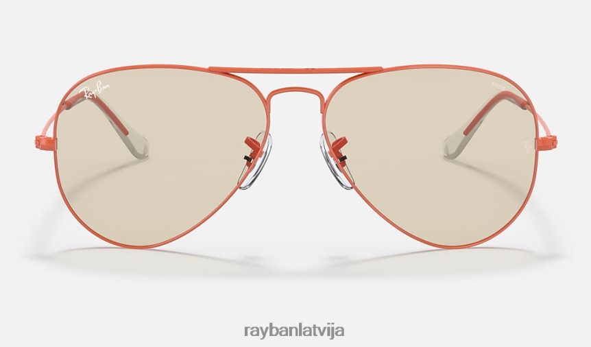 aviator solid attīstīties pulēta sarkana/gaiši brūna fotohroma F0L86X1239 vīriešiem Ray-Ban saulesbrilles