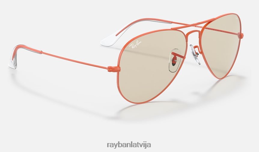 aviator solid attīstīties pulēta sarkana/gaiši brūna fotohroma F0L86X1239 vīriešiem Ray-Ban saulesbrilles