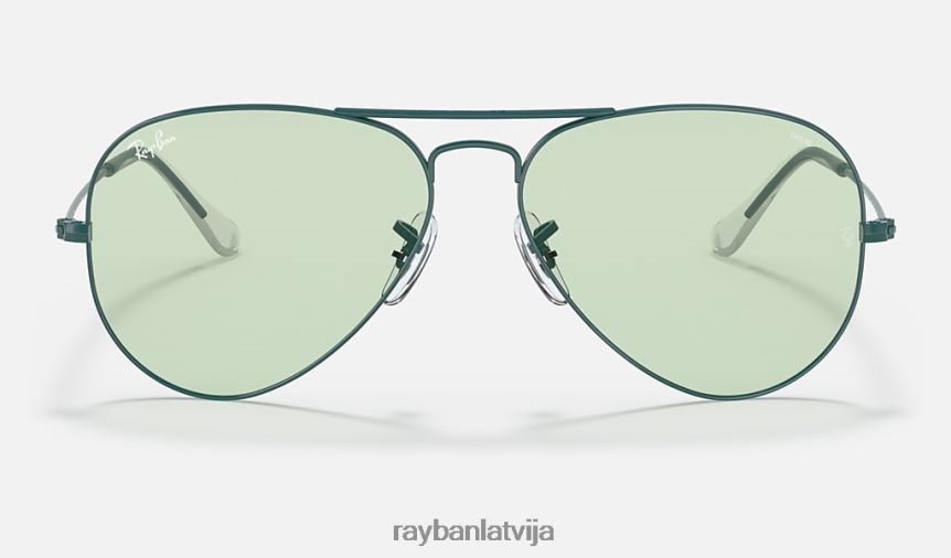 aviator solid attīstīties pulēta tumši zaļa/zaļa/zila fotohroma F0L86X1238 vīriešiem Ray-Ban saulesbrilles