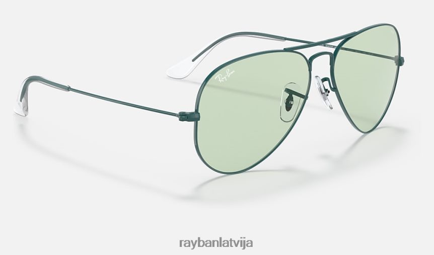 aviator solid attīstīties pulēta tumši zaļa/zaļa/zila fotohroma F0L86X1238 vīriešiem Ray-Ban saulesbrilles