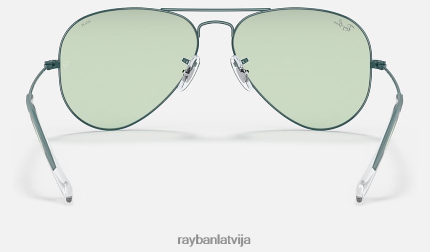 aviator solid attīstīties pulēta tumši zaļa/zaļa/zila fotohroma F0L86X1238 vīriešiem Ray-Ban saulesbrilles