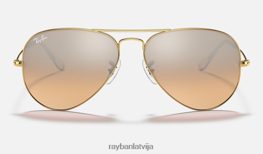aviatora gradients pulēts zelts/sudrabs/rozā F0L86X531 vīriešiem Ray-Ban saulesbrilles