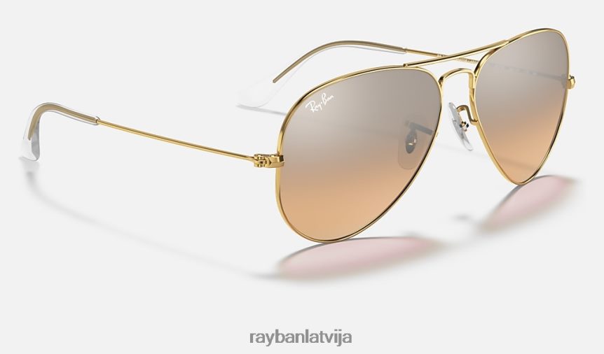 aviatora gradients pulēts zelts/sudrabs/rozā F0L86X531 vīriešiem Ray-Ban saulesbrilles
