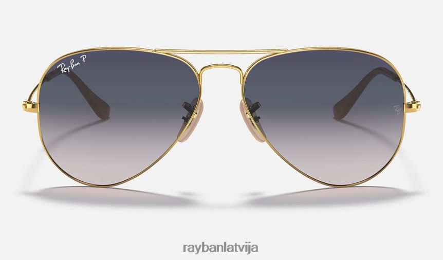 aviatora gradients pulēts zelts/zils/pelēks F0L86X530 vīriešiem Ray-Ban saulesbrilles