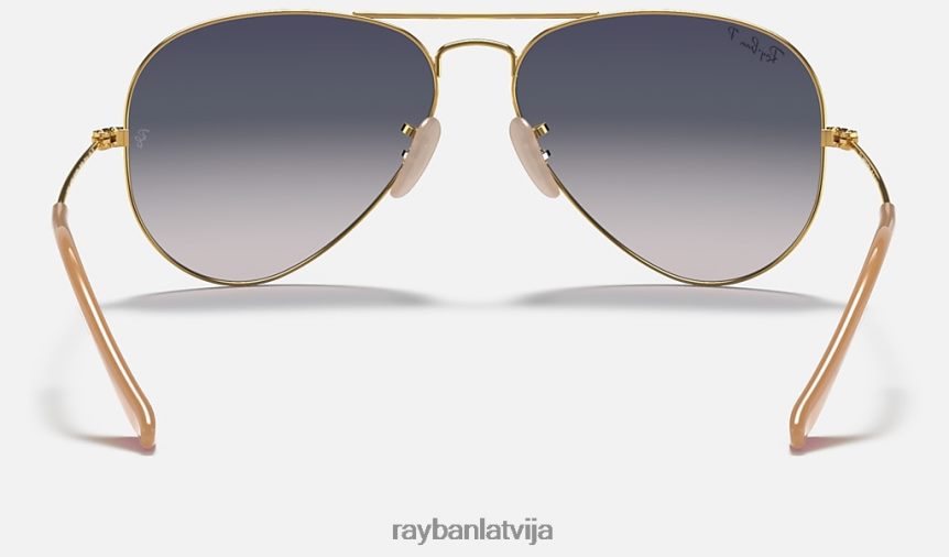 aviatora gradients pulēts zelts/zils/pelēks F0L86X530 vīriešiem Ray-Ban saulesbrilles
