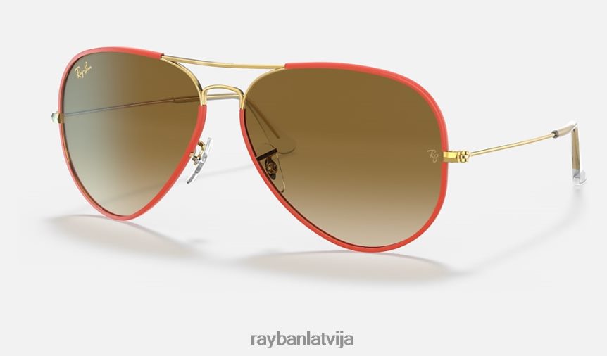 aviatora pilnkrāsu leģenda pulēta sarkana/gaiši brūna F0L86X822 vīriešiem Ray-Ban saulesbrilles