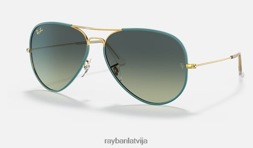 aviatora pilnkrāsu leģenda pulēta zaļa/zaļa/zila F0L86X818 vīriešiem Ray-Ban saulesbrilles