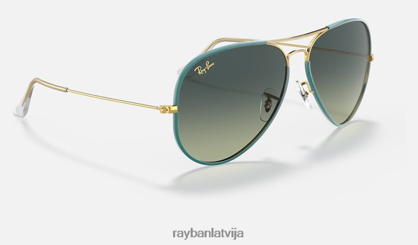 aviatora pilnkrāsu leģenda pulēta zaļa/zaļa/zila F0L86X818 vīriešiem Ray-Ban saulesbrilles
