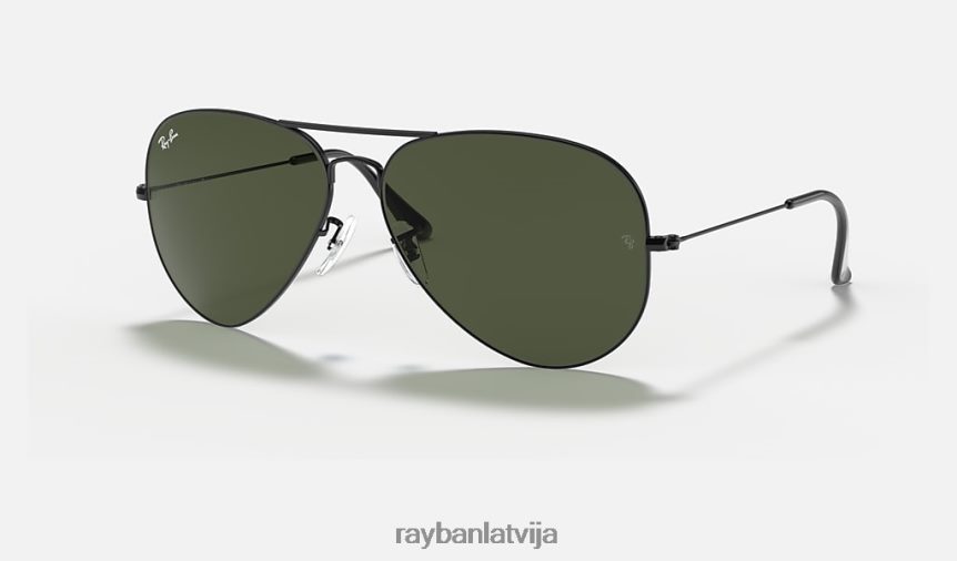 aviators liels metāls ii pulēta melna/zaļa F0L86X1383 vīriešiem Ray-Ban saulesbrilles