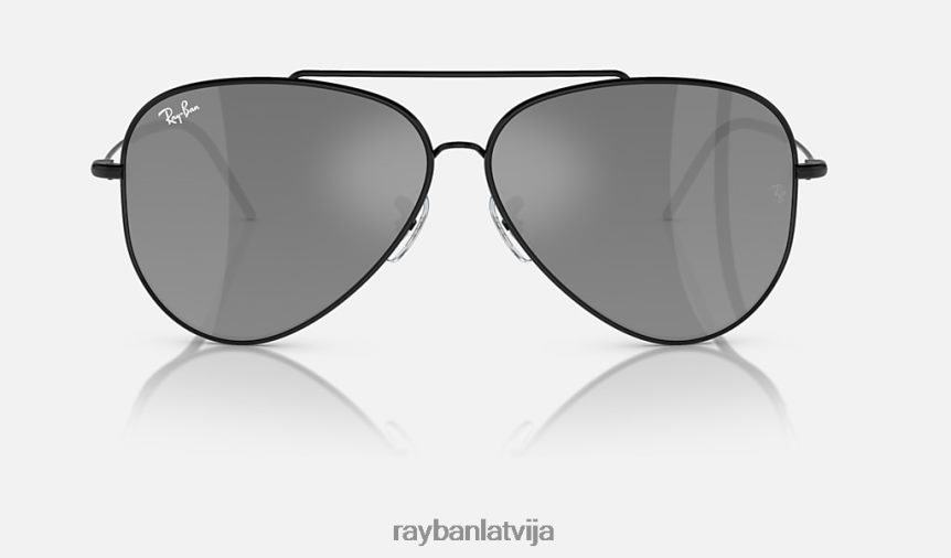 aviators reverss pulēts melns/sudrabs F0L86X43 vīriešiem Ray-Ban saulesbrilles