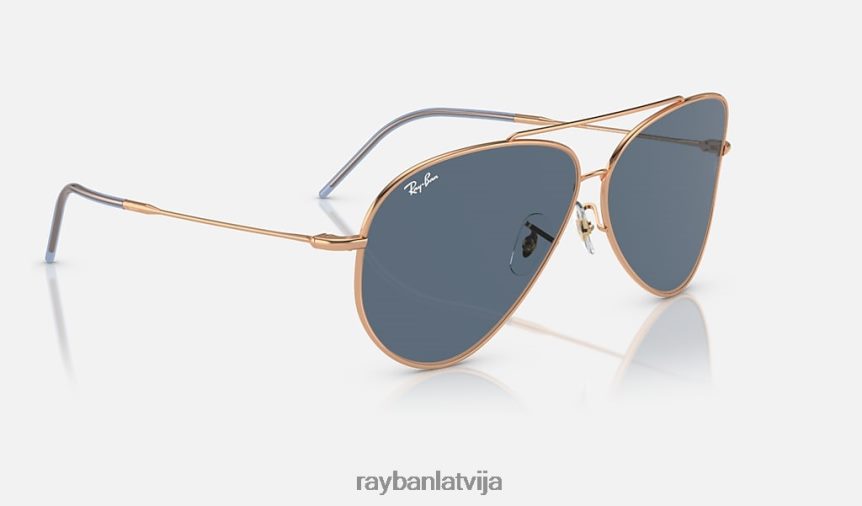 aviators reverss pulēts rozā zelts/zils F0L86X47 vīriešiem Ray-Ban saulesbrilles