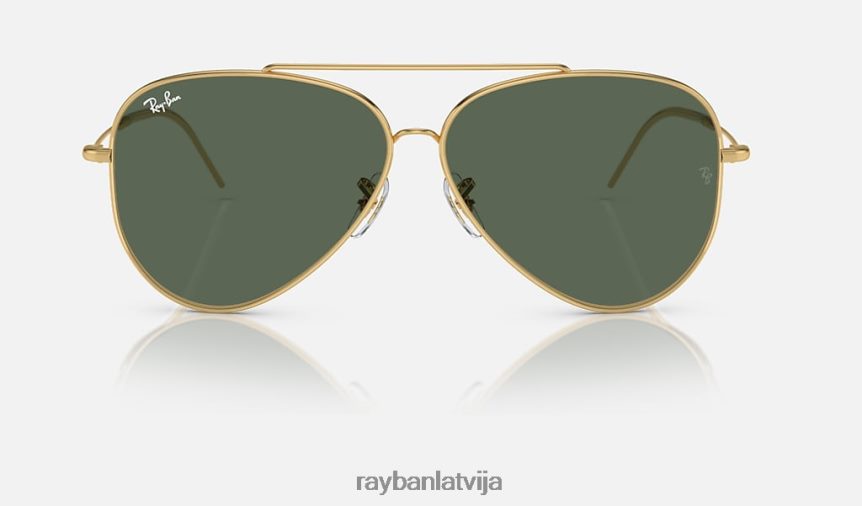 aviators reverss pulēts zelts/zaļš F0L86X42 vīriešiem Ray-Ban saulesbrilles