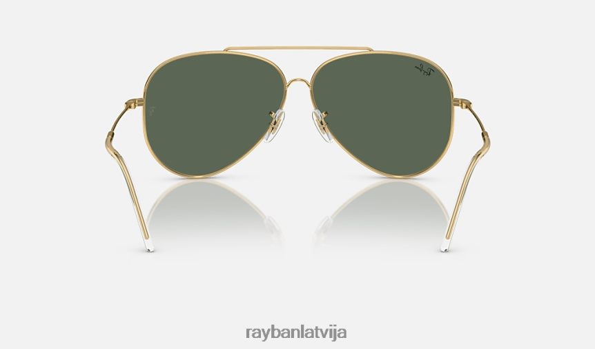 aviators reverss pulēts zelts/zaļš F0L86X42 vīriešiem Ray-Ban saulesbrilles