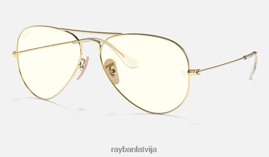 aviators skaidrs attīstīties pulēta zelta/pelēka fotohroma F0L86X933 vīriešiem Ray-Ban saulesbrilles