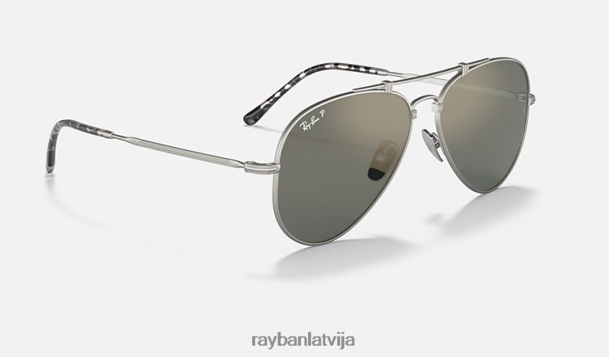 aviators titāns matēts sudrabs/zils F0L86X877 vīriešiem Ray-Ban saulesbrilles