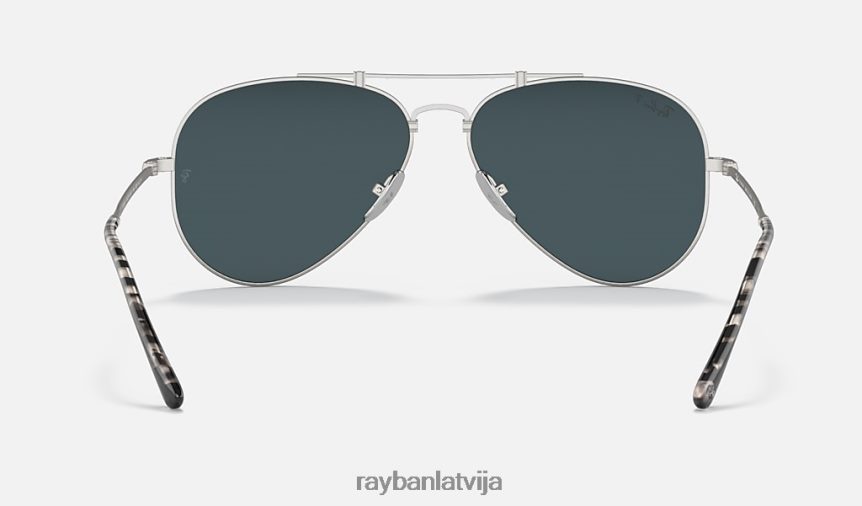 aviators titāns matēts sudrabs/zils F0L86X877 vīriešiem Ray-Ban saulesbrilles