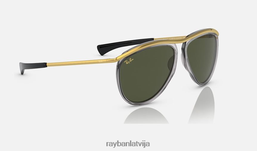 aviatoru olimpietis pulēta caurspīdīga pelēka/zaļa F0L86X1026 vīriešiem Ray-Ban saulesbrilles