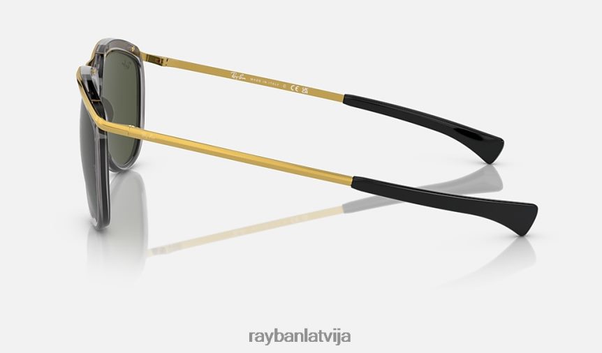 aviatoru olimpietis pulēta caurspīdīga pelēka/zaļa F0L86X1026 vīriešiem Ray-Ban saulesbrilles
