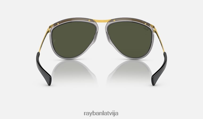 aviatoru olimpietis pulēta caurspīdīga pelēka/zaļa F0L86X1026 vīriešiem Ray-Ban saulesbrilles