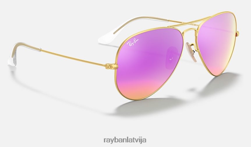 aviatoru zibspuldzes objektīvi matēts zelts/ciklamens F0L86X345 vīriešiem Ray-Ban saulesbrilles