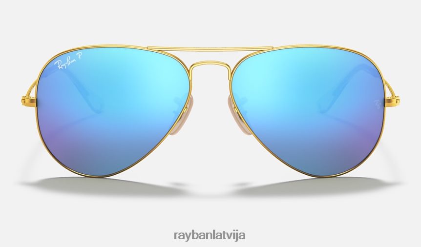 aviatoru zibspuldzes objektīvi matēts zelts/zils F0L86X340 vīriešiem Ray-Ban saulesbrilles