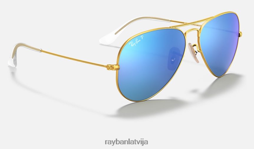 aviatoru zibspuldzes objektīvi matēts zelts/zils F0L86X340 vīriešiem Ray-Ban saulesbrilles
