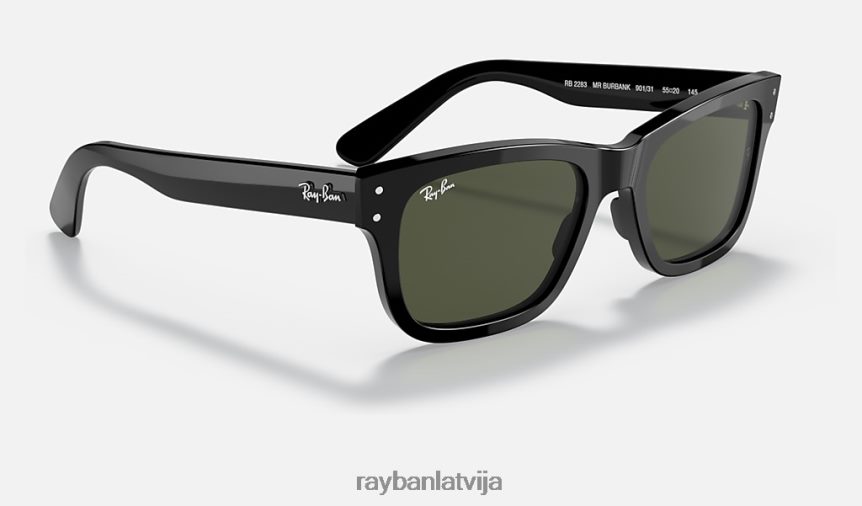 burbanks pulēta melna/zaļa F0L86X288 vīriešiem Ray-Ban saulesbrilles