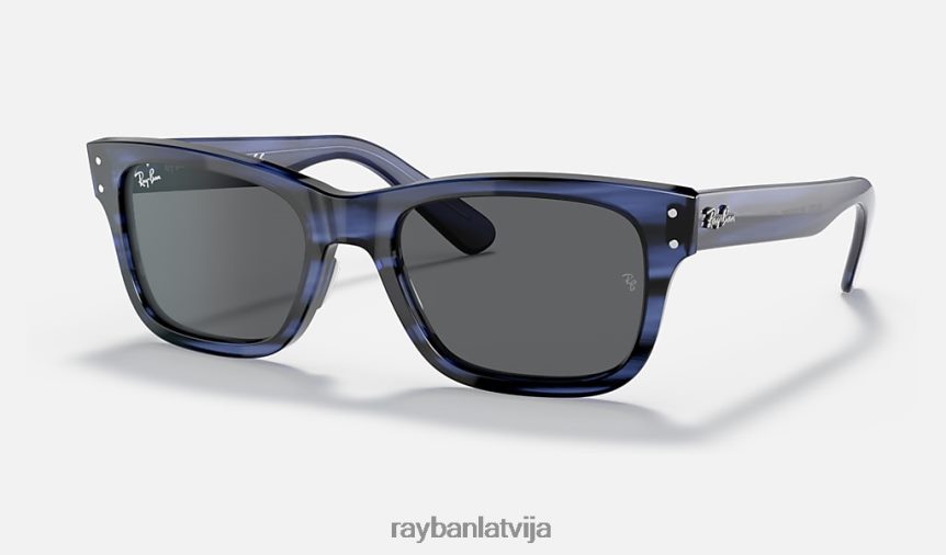 burbanks pulēta zila/pelēka F0L86X291 vīriešiem Ray-Ban saulesbrilles
