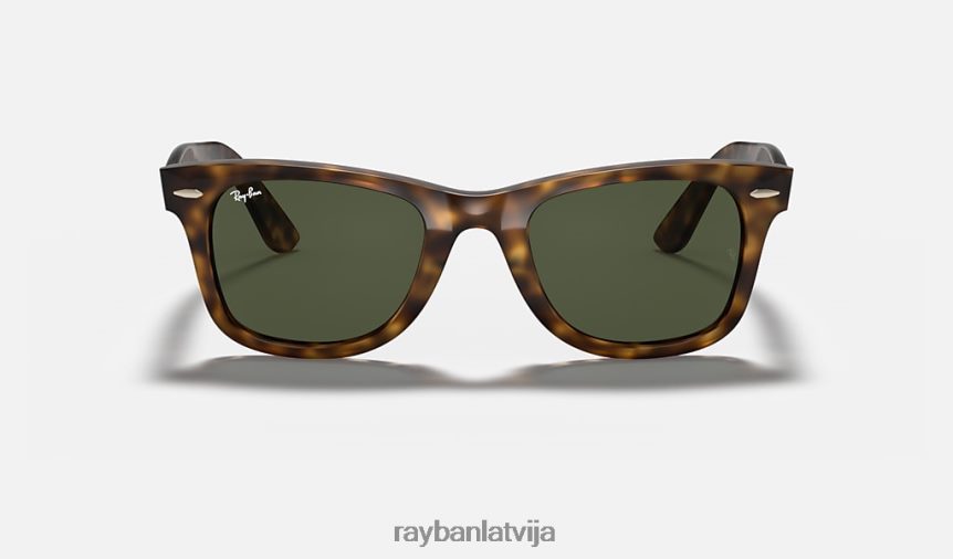 ceļinieka vieglums pulēta gaiša havana/zaļa F0L86X657 vīriešiem Ray-Ban saulesbrilles