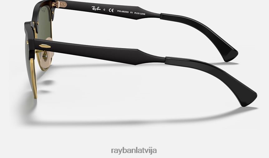 clubmaster alumīnijs pulēta melna uz zelta/zaļa F0L86X829 vīriešiem Ray-Ban saulesbrilles