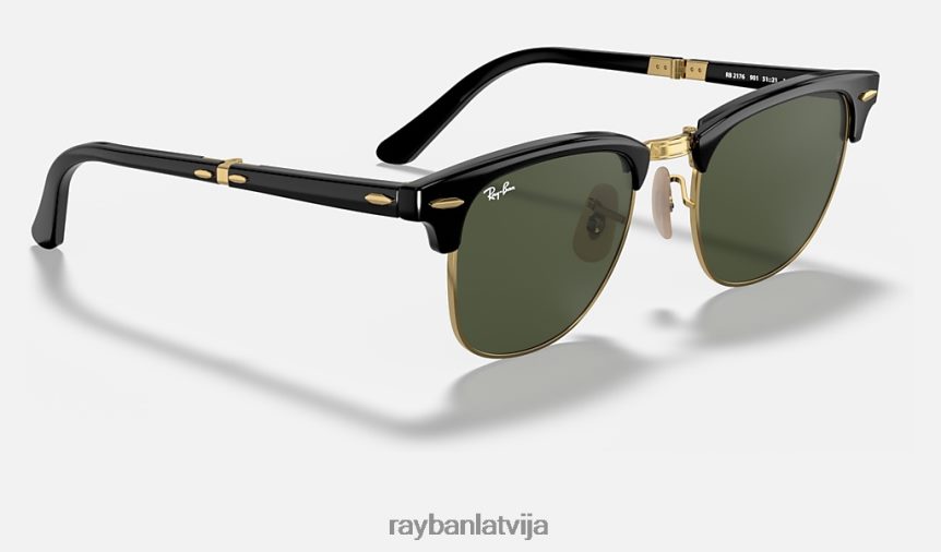 clubmaster locīšana pulēta melna/zaļa F0L86X995 vīriešiem Ray-Ban saulesbrilles