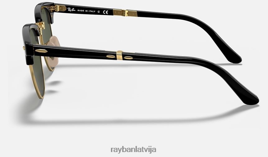 clubmaster locīšana pulēta melna/zaļa F0L86X995 vīriešiem Ray-Ban saulesbrilles