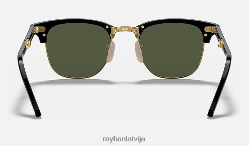 clubmaster locīšana pulēta melna/zaļa F0L86X995 vīriešiem Ray-Ban saulesbrilles