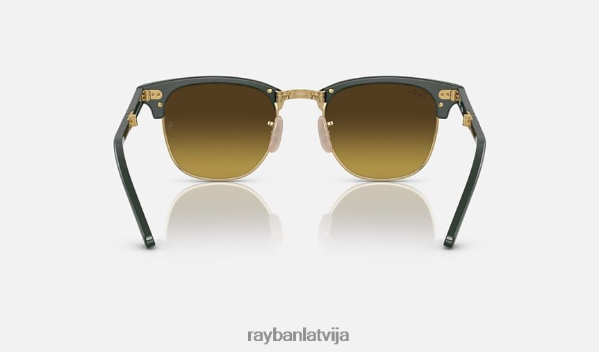 clubmaster locīšana pulēta zaļa uz zelta/brūna F0L86X996 vīriešiem Ray-Ban saulesbrilles
