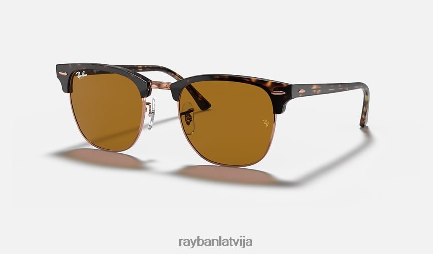 clubmaster marmors pulēta havana/brūns F0L86X631 vīriešiem Ray-Ban saulesbrilles